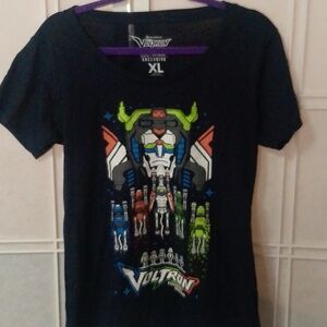 𝅺VOLTRON Legendary Black Crewneck T-Shirt Lootwear Exclusive XL